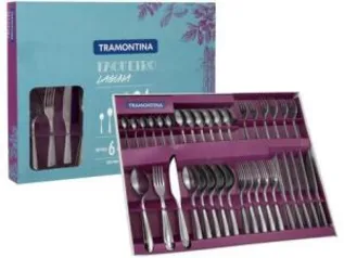 [APP + Cliente Ouro] Faqueiro Tramontina Inox Laguna - 36 Peças | R$108