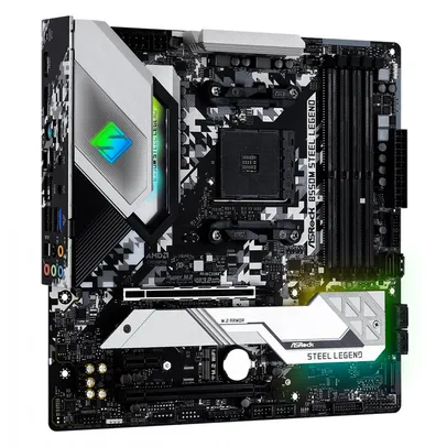 Placa Mãe ASRock B550M Steel Legend, Chipset B550, AMD AM4, MATX, DDR4