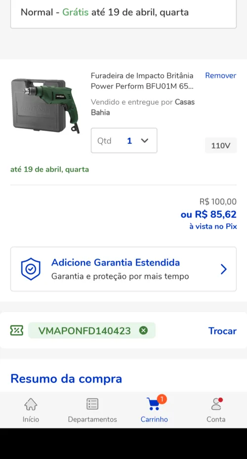 Imagem na descrição da promoção