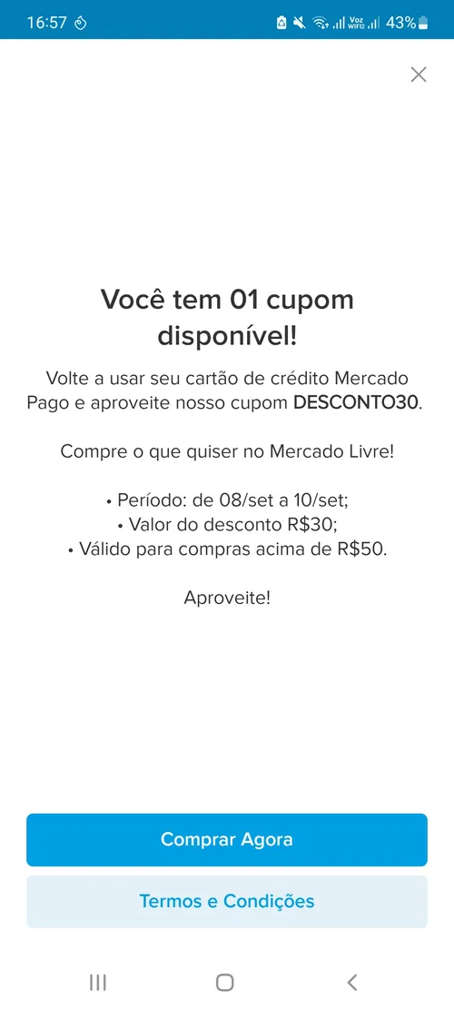 Imagem na descrição da promoção