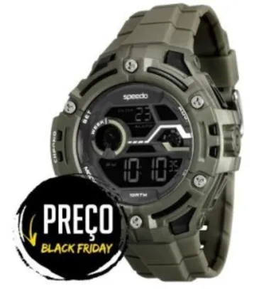 [RICARDO] - Relógio Masculino Speedo, Digital, Pulseira de Plástico, Caixa de 5,3 cm, Resistente à Água 10 ATM