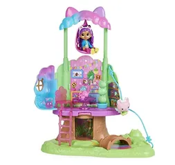 Gabby`s Dollhouse, Transforming Garden Treehouse Playset com Luzes, 2 Figuras, 5 Acessórios, 1 Entre