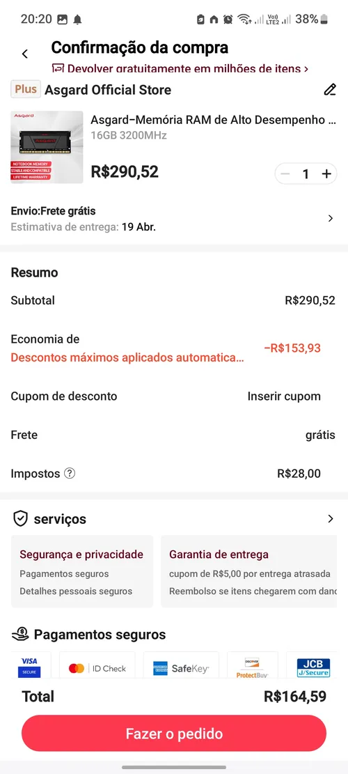 Imagem na descrição da promoção