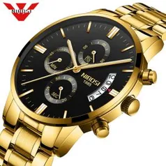 RELÓGIO NIBOSI GOLD BLACKSTEEL | R$117