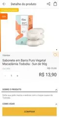 Sabonete Natura em Barra Puro Vegetal Macadâmia Tododia - 5x 90g