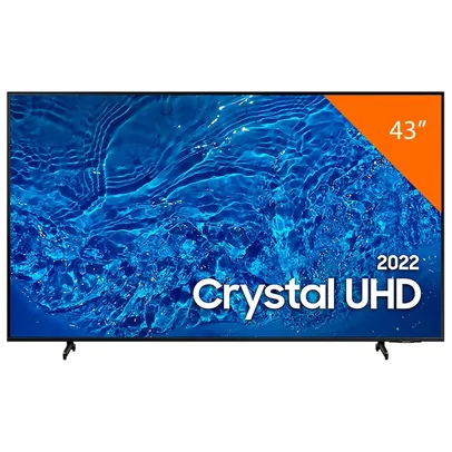 Smart TV Samsung 43" 4K Crystal UHD, UN43BU8000GXZD, Wi-Fi Integrado LANÇAMENTO 2022