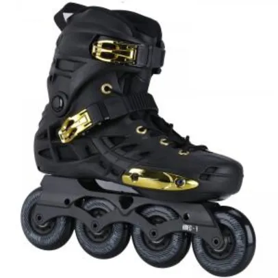 Patins Oxer Darkness Gold - In Line - Freestyle - ABEC 7 R$ 240