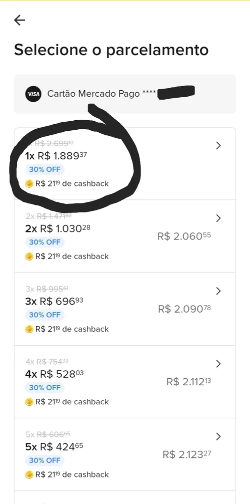 Imagem na descrição da promoção