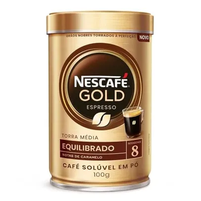 [REC +Por- R$16 ] Nescafé Gold Espresso, Equilibrado 8, Café Solúvel em Pó, 100g