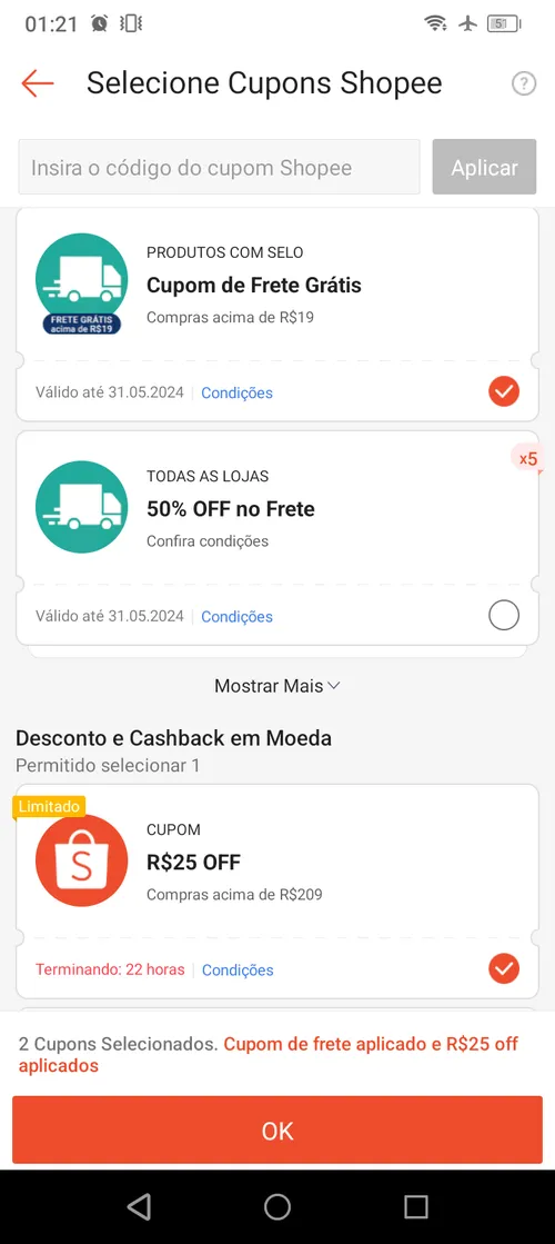 Imagem na descrição da promoção