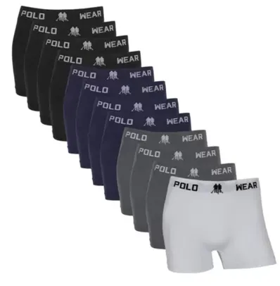 Kit 10 Cuecas Boxer Microfibra Polo Wear - PoloWear