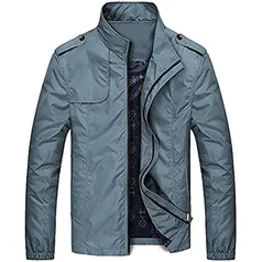 [Compra internacional] JMSUN Jaqueta de chuva masculina estilo militar, impermeável, verde, G