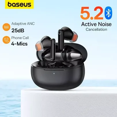 Baseus-Bowie M1 ANC fone de ouvido sem fio, cancelamento de ruído ativo, Bluetooth 5.2, 25dB, ENC, Hi Fi, TWS