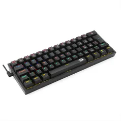 Teclado Mecânico Gamer Redragon Fizz, RAINBOW, Switch Blue, ABNT 2, Black, K617-R-B (PT-BLUE)