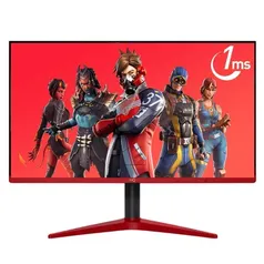 Monitor Gamer HQ 24 Full HD LED, 75hz, 1ms, HDMI, Preto E Vermelho -  24ghq75