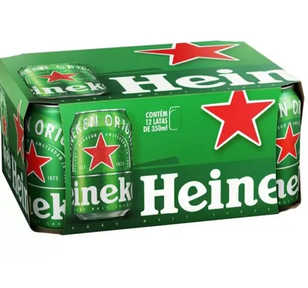 Cerveja Heineken Premium Puro Malte Pilsen Lager - 12 Unidades Lata 350ml 