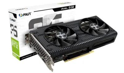 Palit Placa de vídeo dupla GeForce RTX 3050, 8GB, GDDR6 NE63050019P1-190AD