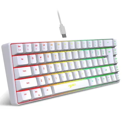 Teclado com fio Mini Gaming, K68 RGB Streamer