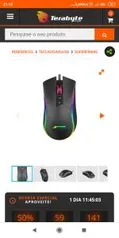 Mouse Gamer SuperFrame, BOSS, 10000 DPI, RGB, 7 Botões, Black, Sensor Pixart 3325 | R$ 100