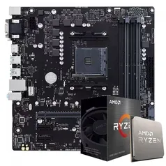 Kit Upgrade Ryzen 5 5500 + Placa Mãe B550