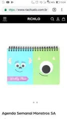 Agenda Planner Semanal Monstros S.A. - R$16