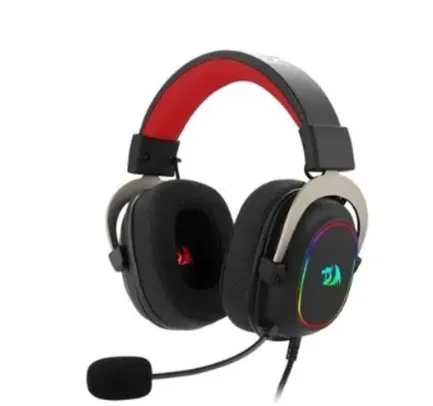 Headset Gamer Redragon Zeus X, Chroma Mk.II, RGB, Surround 7.1, USB, Drivers 53MM, Preto/Vermelho - H510-RGB