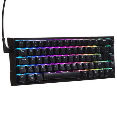 (APP) Teclado Mecânico Gamer Husky Gaming HailStorm, Preto - RGB, 65%, Switch Gateron Red, ABNT2 