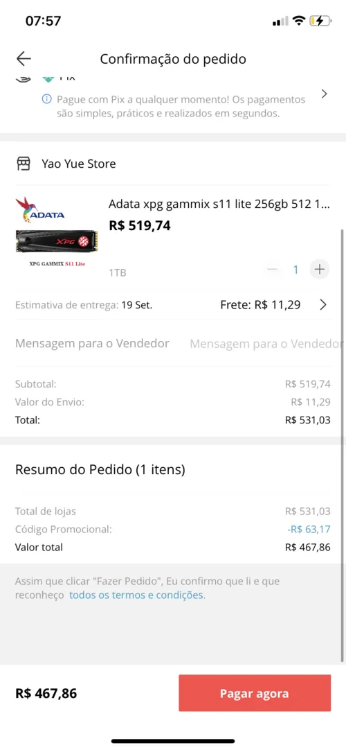 Imagem na descrição da promoção