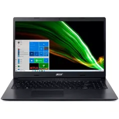 [AME 2332,44] Notebook Acer Aspire 3 Ryzen 5 8GB 256GB ssd 15.6 W10H Preto A315