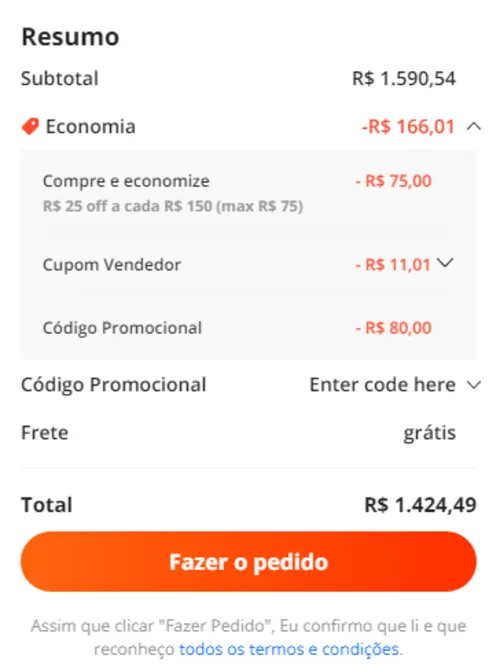 Imagem na descrição da promoção