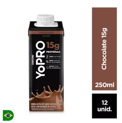 Pack 12 Unidades Yopro Chocolate 15g Protein 250ml