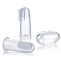 Massageador e Escova Dental, Nûby, Transparente | R$13