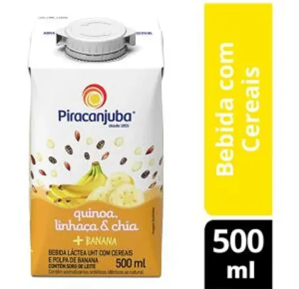 Bebida Láctea Quinoa Linhaça E Chia Sabor Banana Piracanjuba 500Ml( min.5) | R$2,30