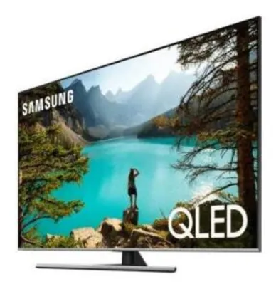 Smart Samsung TV 55" QLED 4K Q70T Modo Ambiente 3.0 Borda infinita | R$ 3.668