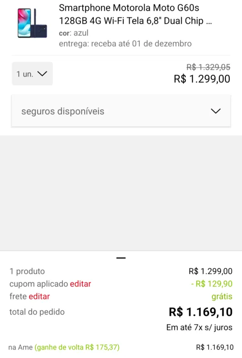 Imagem na descrição da promoção