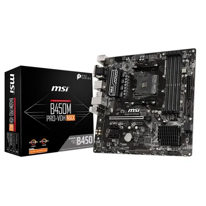 Placa Mãe MSI B450M PRO-VDH MAX AM4 DDR4 mATX