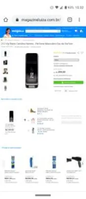 212  Vip Black Carolina Herrera 200ML - Perfume Masculino Eau de Parfum