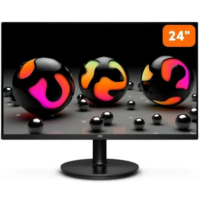 Monitor 24" LED Full HD Widescreen HDMI 75Hz HQ Pro LED VESA Ajuste de inclinação