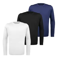 Kit 3 Camisetas Térmicas Masculina Segunda Pele Camisa Uv 50