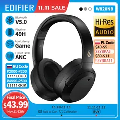 Fones de ouvido sem fio = Edifier W820NB - ANC fones de ouvido Bluetooth Headset Hi-Fi