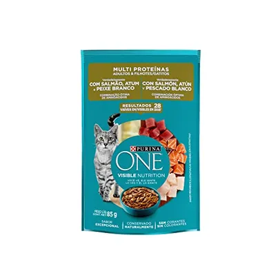 [Recorrência] Ração Úmida PURINA ONE Gatos Salmão, Atum e Peixe 85g