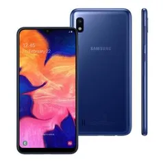 Smartphone Samsung Galaxy A10 Azul 32GB, Tela Infinita de 6.2", Câmera Traseira 13MP, Dual Chip, Android 9.0 e Processador Octa-Core