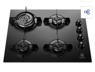 Cooktop a Gás Electrolux KE4TP 4 Bocas Tripla Chama Bivolt - Preto R$489