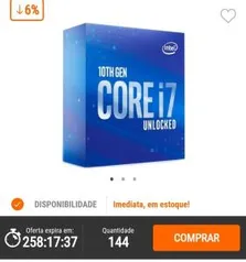 Processador Intel 10700K