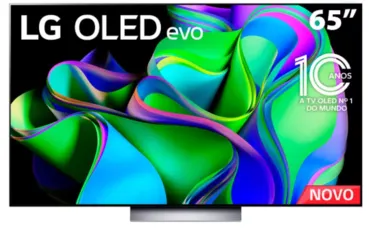 Smart TV 65 4K LG OLED65C3PSA Evo 120Hz, G-Sync FreeSync, Bluetooth, ThinQ AI, Alexa, Google e 4 HDMIs