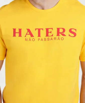 Camiseta Masculina Estampa Haters Manga Curta Marisa