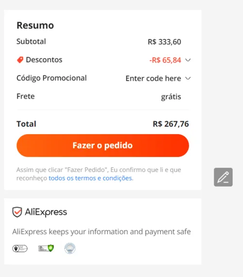 Imagem na descrição da promoção