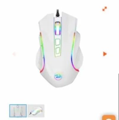 Mouse Redragon Gamer Griffin M607 Branco R$ 99