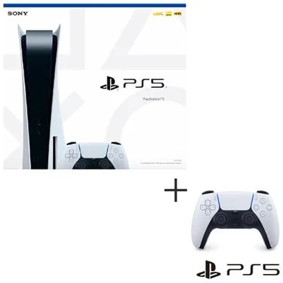 PLAYSTATION 5 C/LEITOR + 1 CONTROLE DUALSENSE EXTRA