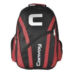 Mochila Executiva CO40008PV em Poliéster, Alças Acochoadas, Ziper duplo,4 Compartimento Externos, Preto com Vermelho - Yins Brasil - R$30